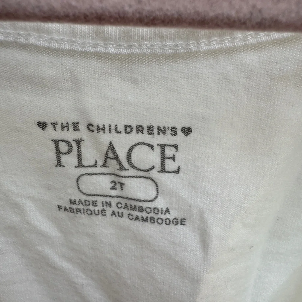 NWOT The Children's Place 2T Girls White & Blue Butterfly Camisole Blouse